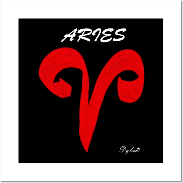 Aries Astrology Zodiac Sign Free Hand Wall Art by DylanArtNPhoto